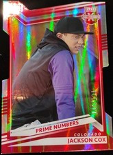 2022 Panini Elite Extra Edition Prime Numbers B Die-Cut 105/124 Jackson Cox