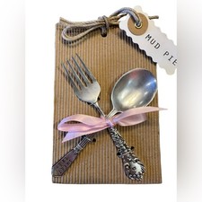Mud Pie Baby Girl Set of Fork and Spoon and Long Handle Spoon