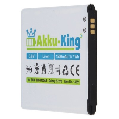 Akku kompatibel zu Samsung Galaxy Ace 3, Trend Lite GT-S7390, B100AE CS-SMS727XL
