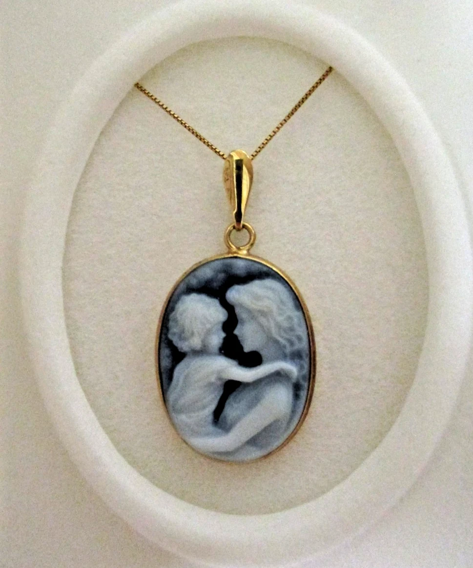 Blue Agate Cameo In Victorian & Edwardian Fine Cameos for sale - eBay