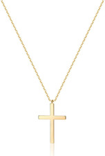 Cross Necklace for Women 14K Gold Plated Cross Chain Dainty Small Layered Choker