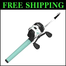Compact Seafoam Fishing Rod and Reel Combo - Perfect for Bass & Trout