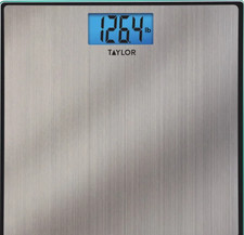 Taylor 400 lb Digital Bathroom Scale Stainless Steel Easy Read LCD Display