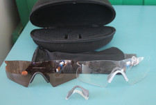 TWO LENS CLEAR BROWN AMBER FOR OAKLEY M-FRAME HARD CASE NOSE PIECES GENUINE