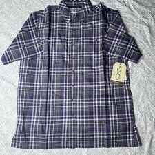 Game Guard Shirt Mens  Gray Purple Plaid Shor...