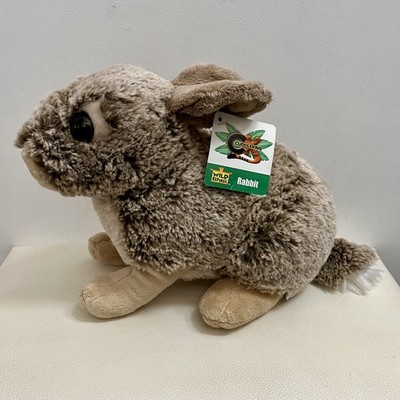 Wild Republic Plush Bunny Rabbit 12  Brown Cottontail Cuddlekins Stuffed Toy NWT