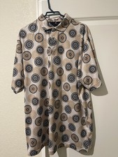 Hart Schaffner Marx Men Size L Polo Shirt Short Sleeve spotted