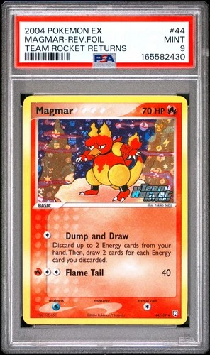 Pokemon Magmar Reverse Holo EX Team Rocket Returns 44/109 PSA 9 Mint