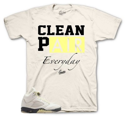 Shirt To Match Retro 5 Luminous Green AJ5 Sneakers - Clean pair Tee