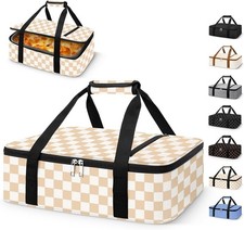 Coobiiya Insulated Casserole Carrier – Portable Tote for Hot or Cold Food, Large