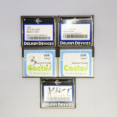 Lot of 5 2GB Compact Flash CF Memory Cards Used Tested
