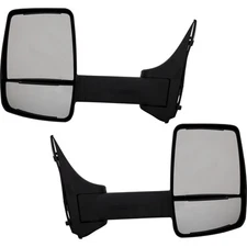 Mirrors Set For 92-98 Ford E-350 Econoline Manual Glass Adjust with 4-Bolt Mount
