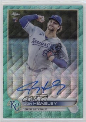 2022 Topps Chrome Rookie Aqua Wave Refractor /199 Jon Heasley #RA-JH Auto RC 7ba