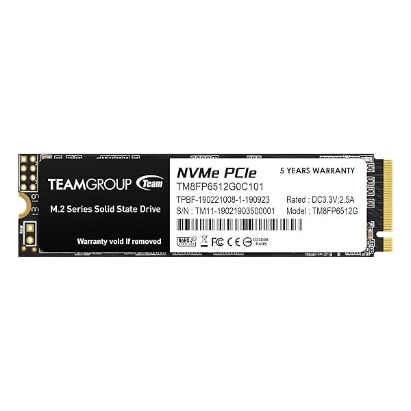 Team MP33 (TM8FP6512G0C101) 512GB NVMe SSD, M.2 Interface, PCIe Gen3, 2280