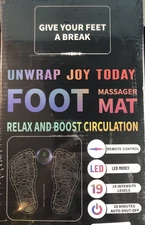 NEW EMS Foot Massager Mat for Muscle Relaxation Back & Legs 8 Modes 19 Levels