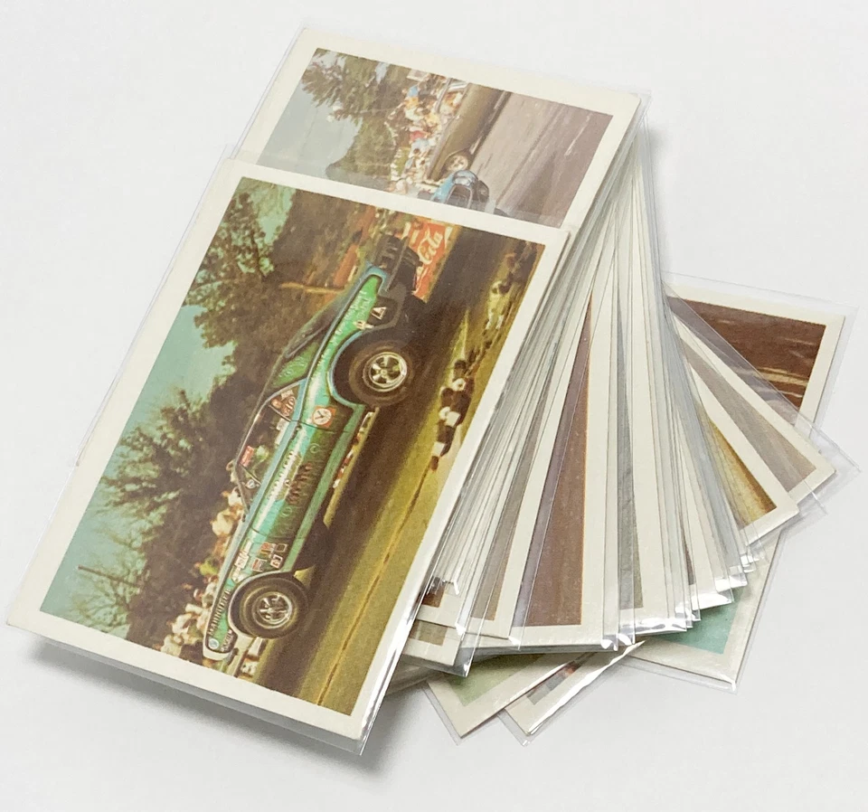 Lote de 27 tarjetas coleccionables Fleer 1971 oficial AHRA Drag Champs usadas Foto 2 de 4