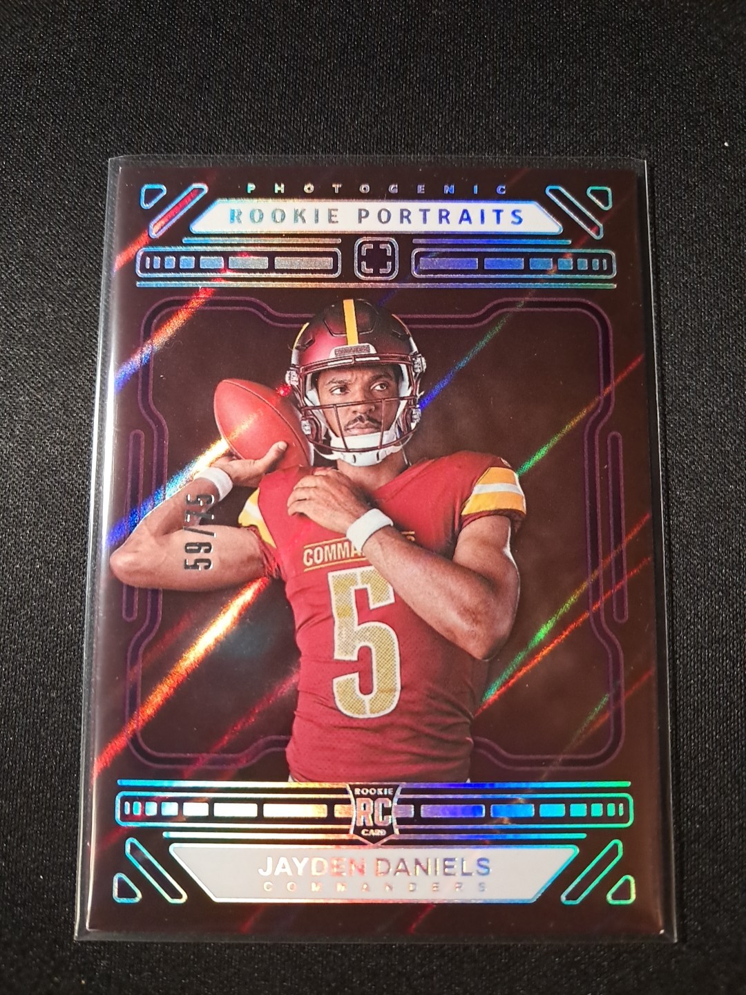 2024 Panini Photogenic - Rookie Portrait Jayden Daniels #195 Purple /75 (RC)