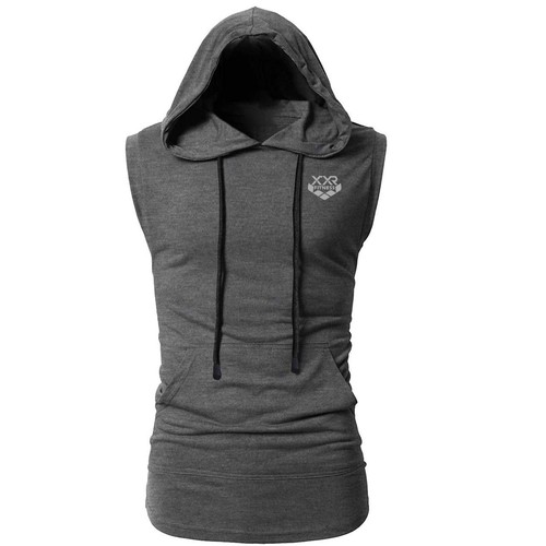 Men's Sleeveless Hoodie Muscle Sweatshirt Cool Hoody Tops GYM Sport Hoodies - Picture 2 of 6