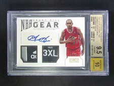 2012-13 National Treasures Grant Hill #49 Auto NBA Gear Dual Tag /5 BGS 9.5/10