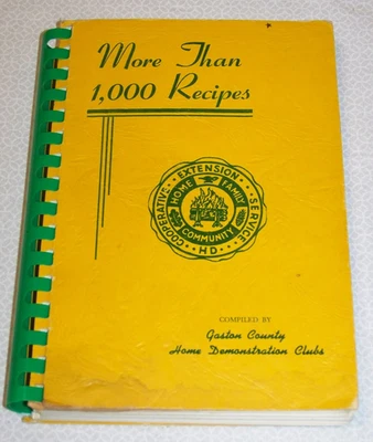 Gaston County NC Extension Homemakers Club Cookbook 1958 More Than 1000 Recipes - Image 1 of 4