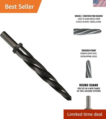 DWR 3/8 Inch Construction Reamer with Tapered Point - For Perfect Hole Alignment