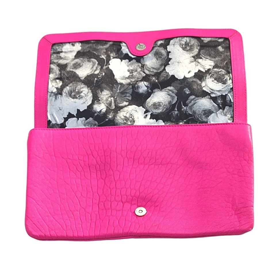 Bolso sin asas Ted Baker de cuero rosa dorado nudo celta venta al por menor $225 NUEVO Foto 2 de 4