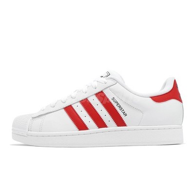adidas 汗出し 赤/白 ストライプ付き Мサイズ adidas Originals Superstar II 2 Footwear White Red Men