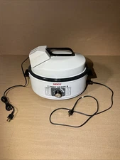 Vintage White Nesco 6 Quart Roast Air Oven Convection Roaster Bake Broil Clean
