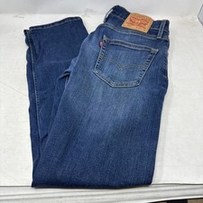 Levis 502 Jeans Mens 29x32 Blue Medium Wash Slim Tapered Stretch Denim Pants