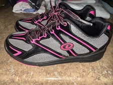 Dexter  Jess  Shoe B4266-17 9.5M Hot Pink, Grey, Black Slide-rite Bowling Women