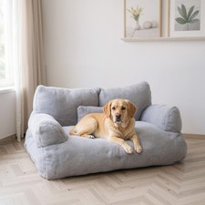 Soft Plush Pet Sofa Bed Washable Non-Slip Dog Cat Couch Cushion Warm Nest Indoor