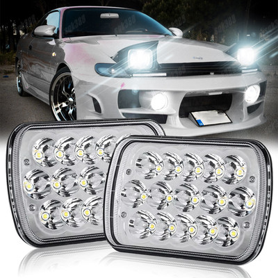 Newest Pair 5x7'' 7x6'' LED Headlights Hi/Lo Beam DRL For Toyota Celica 1982-1993