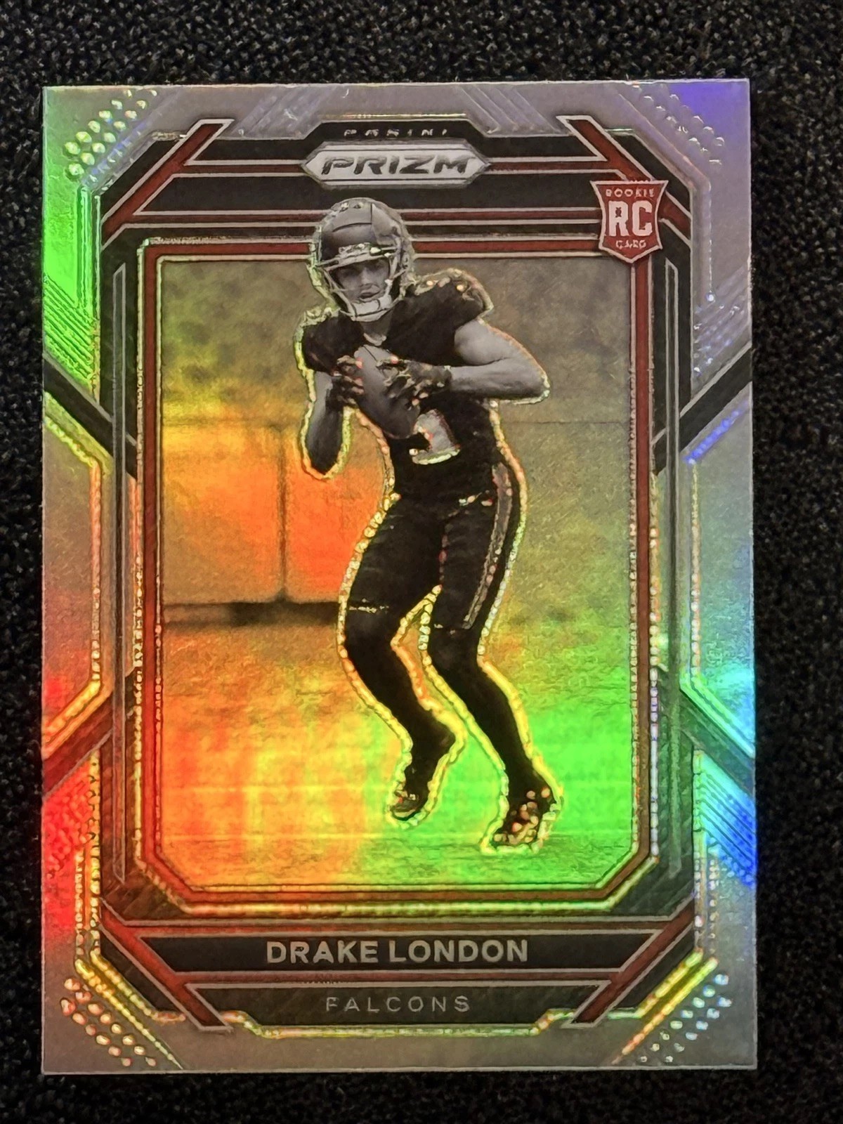 2022 Panini Prizm Rookies Drake London #308 Silver Prizm Neg Variation Falcons