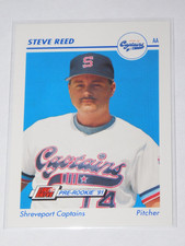 1991 LINE DRIVE PRE-ROOKIE STEVE REED CARD #319. rookie card picture
