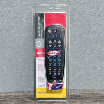 RCA RCU300TR 3 Device Universal Remote Control w/ Batteries Brand New