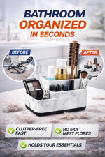 Marble Bathroom Organizer Makeup Storage Holder Cosmetic Brush Toothbrush Tray