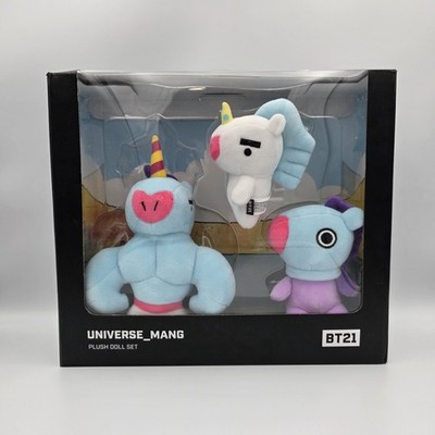 BTS BT21 Line Friends Universe Mang Plush Doll Set Brand New Sealed Authentic