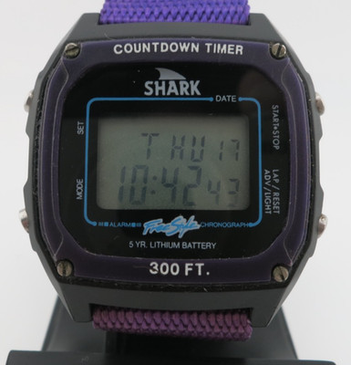 Vintage Freestyle Shark Black and Purple Digital Watch - New