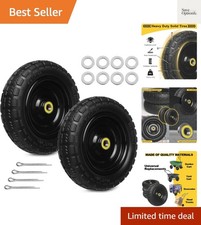13 Inch Solid Rubber Tires 4.00-6 Tire Flat Free With 58 13 Inch - 2 Pack 13 Inch Solid Rubber Tires 4.00-6 Tire Flat Free With 58 13 Inch - 2 Pack