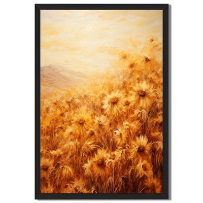 Golden Sunflower Field Wall Art Canvas Oil Paintings Reproduction