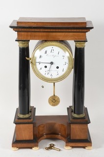 O56x13 Biedermeier portal clock with pendulum Conrad Schiffmann in Kirchheimboland