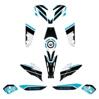Set 3D Aufkleber Motorrad Grafik Schutz Yamaha MT 07 2025 Ice Storm Kompatibels