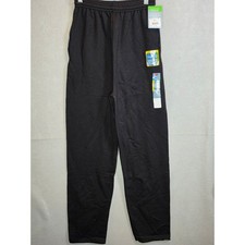Hanes Premium FreshIQ Sweatpants Mens Small Black Open Leg Fleece Pants 8380
