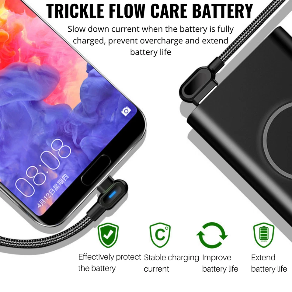 90 Degree USB Cable 3/6FT Charger Charging Cord Lot For iPhone 8 XR 11 12 13 14 - Image 2 of 4