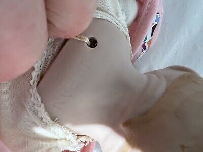 Antique Porcelain Bisque Doll Made in Japan Blue Eyes Soft Body