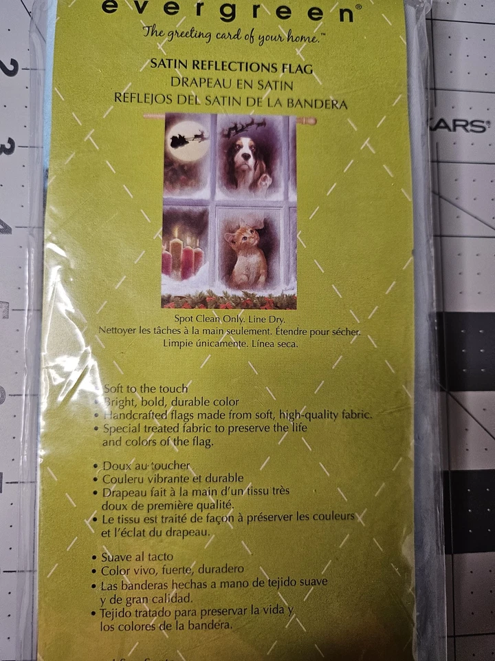 Evergreen Satén Reflejos Bandera Navidad Decorativa Bandera 29" x 43" Espía Santa Foto 4 de 4