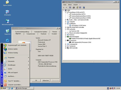 Computer PC AMD Sempron 210U 32GB SSD SATA 1GB DDR2 Parallel RS-232 Windows XP 7 - Picture 5 of 8