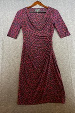 Lauren Ralph Lauren Dress Womens Size 2 Black Maroon Purple Ruched Stretch