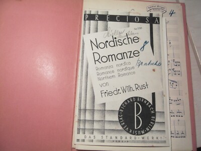 Noten Salonorchester Nordische Romanze F.W. Rust 16 Stimmen Nachlass H. Weigel