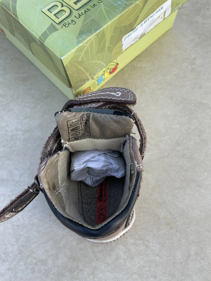 学步儿童鞋靴,尺寸 4.5 皮革棕色 — 第 3/4 张图片